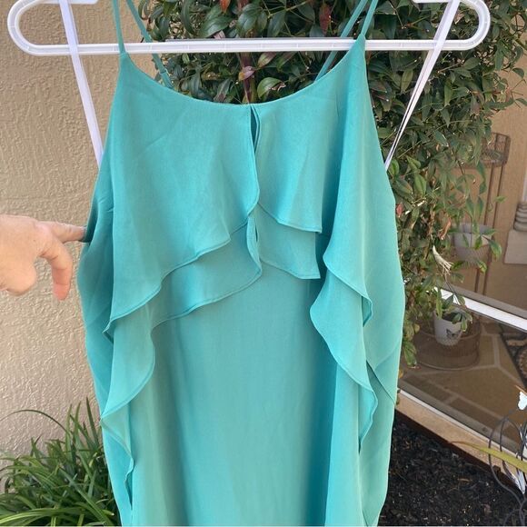 BCBGMAXAZRIA JADE LAYERED CAMI RUFFLED TOP DRESS L NWT - Picture 9 of 16